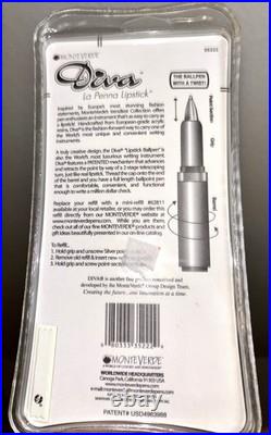 MonteVerde Pearl White Diva La Penna Lipstick Pen NIB Original Packaging RARE