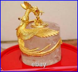 Montegrappa Eternal Bird Ink Pot Solid 18 Karat Gold Very Rare # 18/50 Brand New