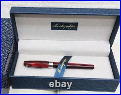 Montegrappa Felicita Red Velvet Cap type Roller Ballpoint Pen wz/Box Super Rare