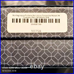 Montegrappa Fortuna Barcelona Turquoise Mosaic Fountain Pen M Rare