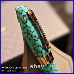 Montegrappa Fortuna Barcelona Turquoise Mosaic Fountain Pen M Rare