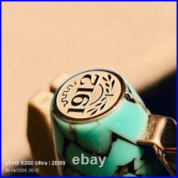 Montegrappa Fortuna Barcelona Turquoise Mosaic Fountain Pen M Rare