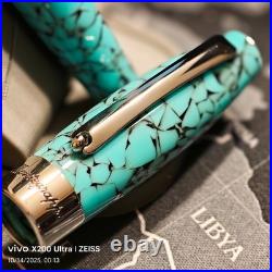 Montegrappa Fortuna Barcelona Turquoise Mosaic Fountain Pen M Rare