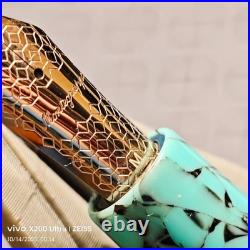 Montegrappa Fortuna Barcelona Turquoise Mosaic Fountain Pen M Rare