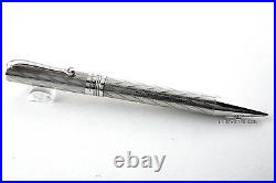 Montegrappa Vintage Sterling Silver Cylindrical Heritage Ballpoint Pen RARE