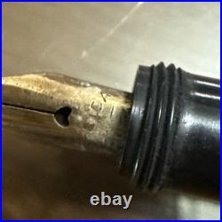 Moores Non Leak Safety Fountain Pen NY Pat Sep 1896 14 K Nib. Cap 1903 Mark Rare