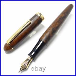 NAKAYA Brier Fountain Pen 14K SM Soft Medium Nib USED Old Rare Nibs Japan a NAKAYA Brier Fountain Pen 14K SM Soft Medium Nib USED Old Rare Nibs Japan a