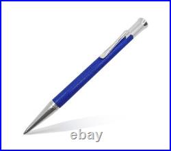 NEW RARE BOXED! OOP GRAF VON FABER CASTELL Guilloche BLUE c 2000 BALL POINT PEN