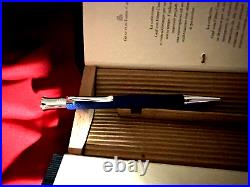NEW RARE BOXED! OOP GRAF VON FABER CASTELL Guilloche BLUE c 2000 BALL POINT PEN