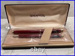 NEW RARE Sheaffer Targa 1021s Imperial Red Ballpoint and Pen Set White Dot