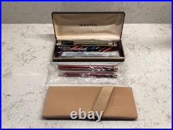 NEW RARE Sheaffer Targa 1021s Imperial Red Ballpoint and Pen Set White Dot
