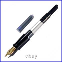 NEW Rare Item Natural Material Buffalo Horn Barrel B Fountain Pen Transparent