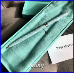 NIB Tiffany & Co. Sterling Silver Blue Enamel Purse Pen (Retired & Very Rare!)