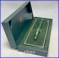 NOS RARE Cross Matte Green & 23K Gold Trim Ballpoint Pen #2602? Black Ink