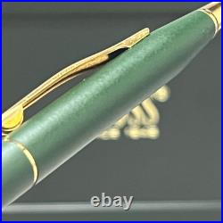 NOS RARE Cross Matte Green & 23K Gold Trim Ballpoint Pen #2602? Black Ink