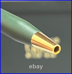 NOS RARE Cross Matte Green & 23K Gold Trim Ballpoint Pen #2602? Black Ink