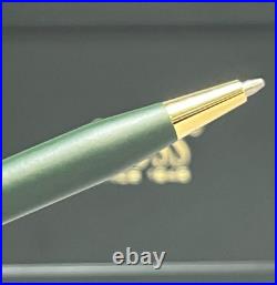NOS RARE Cross Matte Green & 23K Gold Trim Ballpoint Pen #2602? Black Ink