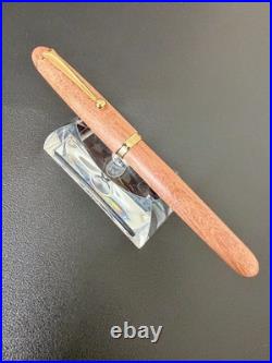 NOS Rare PILOT Custom Art Craft Wood Fountain Pen 14K F-Nib Vintage Japan Unused