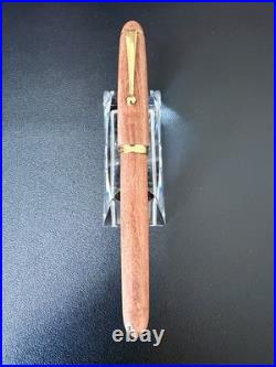 NOS Rare PILOT Custom Art Craft Wood Fountain Pen 14K F-Nib Vintage Japan Unused