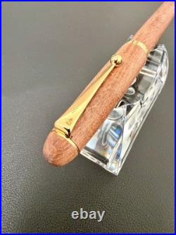 NOS Rare PILOT Custom Art Craft Wood Fountain Pen 14K F-Nib Vintage Japan Unused