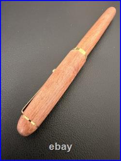 NOS Rare PILOT Custom Art Craft Wood Fountain Pen 14K F-Nib Vintage Japan Unused