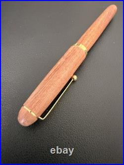 NOS Rare PILOT Custom Art Craft Wood Fountain Pen 14K F-Nib Vintage Japan Unused
