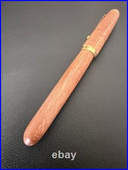 NOS Rare PILOT Custom Art Craft Wood Fountain Pen 14K F-Nib Vintage Japan Unused