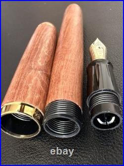 NOS Rare PILOT Custom Art Craft Wood Fountain Pen 14K F-Nib Vintage Japan Unused