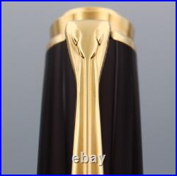 NOS Rare Pelikan Fountain Pen Souverän M800 Brown Black BB nib withBox