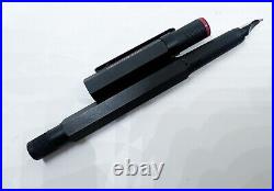 NOS Rotring 600 Fountain Pen Black Metal rare OB Nib Free Shipping