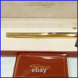 NOS Unused ST Dupont Classic Vermeil Fountain Pen 18k Nib Rare Vintage VP221