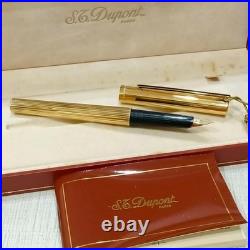 NOS Unused ST Dupont Classic Vermeil Fountain Pen 18k Nib Rare Vintage VP221