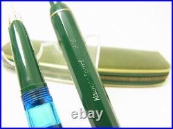 NR MINT KAWECO Kawecosport In Rare Green Fountain Pen 14ct M / Ballpoint & Pouch
