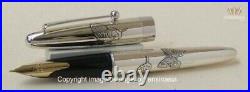 Namiki Sterling Silver Butterfly Fountain Pen Beautifully Etched On The Pen Rare
