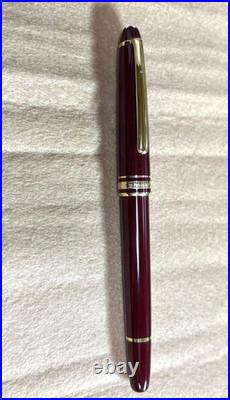 Near Mint Montblanc 144 Bordeaux + W-Germany + 14K B Nib Rare Broad Tip JAPAN