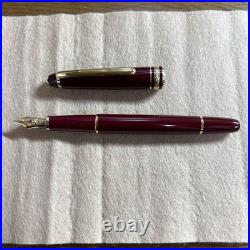 Near Mint Montblanc 144 Bordeaux + W-Germany + 14K B Nib Rare Broad Tip JAPAN