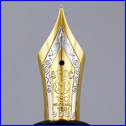 Near mint Rare Montblanc Meisterstuck 149 18C750 Fountain Pen F Nib at 1960s