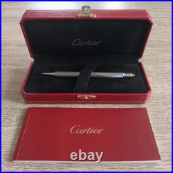New Cartier Must Vintage Porte Mine Love Pen Trinity Santos Silver Brushed Rare