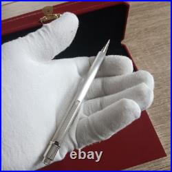 New Cartier Must Vintage Porte Mine Love Pen Trinity Santos Silver Brushed Rare