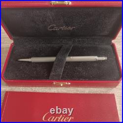 New Cartier Must Vintage Porte Mine Love Pen Trinity Santos Silver Brushed Rare