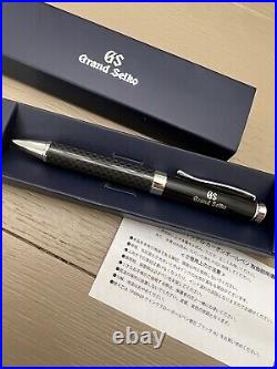 New Grand Seiko Ballpoint pen RARE Black Carbon Complete Box Dealer Gift