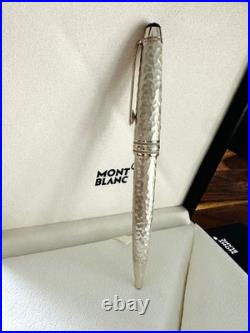 New In Box Rare Montblanc Solitaire Martelé Sterling Silver Ballpoint Pen