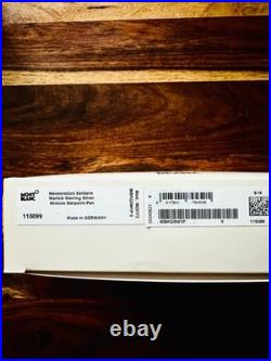 New In Box Rare Montblanc Solitaire Martelé Sterling Silver Ballpoint Pen