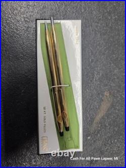 New Pontiac Motors CROSS #6601 Century 12K Gold Filled Pen Pencil Set Mcm RARE