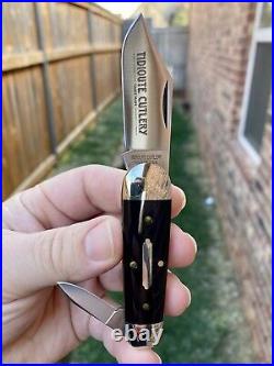 New Rare 1 of 36 2012 GEC 26 Smooth Black Buffalo Horn Great Eastern Cutlery
