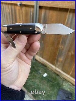 New Rare 1 of 36 2012 GEC 26 Smooth Black Buffalo Horn Great Eastern Cutlery