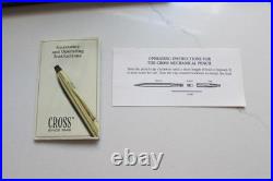 New Rare Cross10KT Gold Filled Pen and Pencil Illinois Bell/ATT Diamond Chip