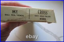 New Rare Cross10KT Gold Filled Pen and Pencil Illinois Bell/ATT Diamond Chip