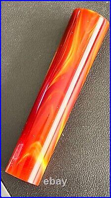 New & Rare Edison Extended Mina Fountain Pen Lt. Brown Acrylic 18k Gold Nib