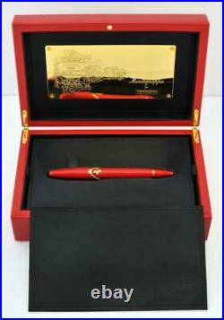 New Rare Fabulous Montegrappa Ferrari Fountain Pen Solid 18k Gold Medium Boxed